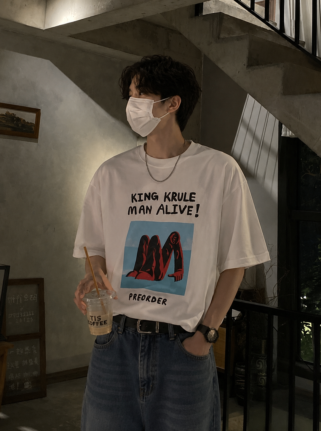 King Krule Man Alive Oversized Graphic Tee