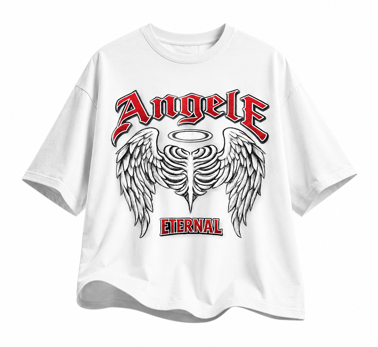 Angelic Bones Oversized Street Tee